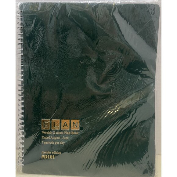 Elan Weekly Lesson Plan Book Dated August-June 7 Periods Per Day Reorder Edition - Picture 1 of 5